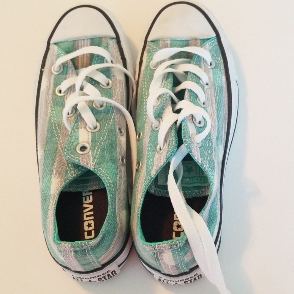 Mint, gray and white Converse All Stars
